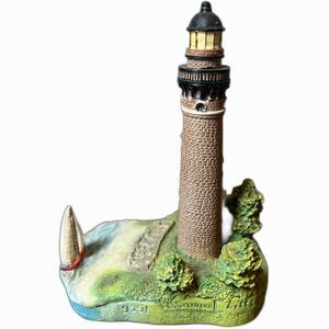 Spoontiques Little Sable Point Lighthouse Figurine Miniature Scenic Resin 9251